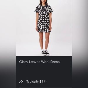 Obey leaves work dress.